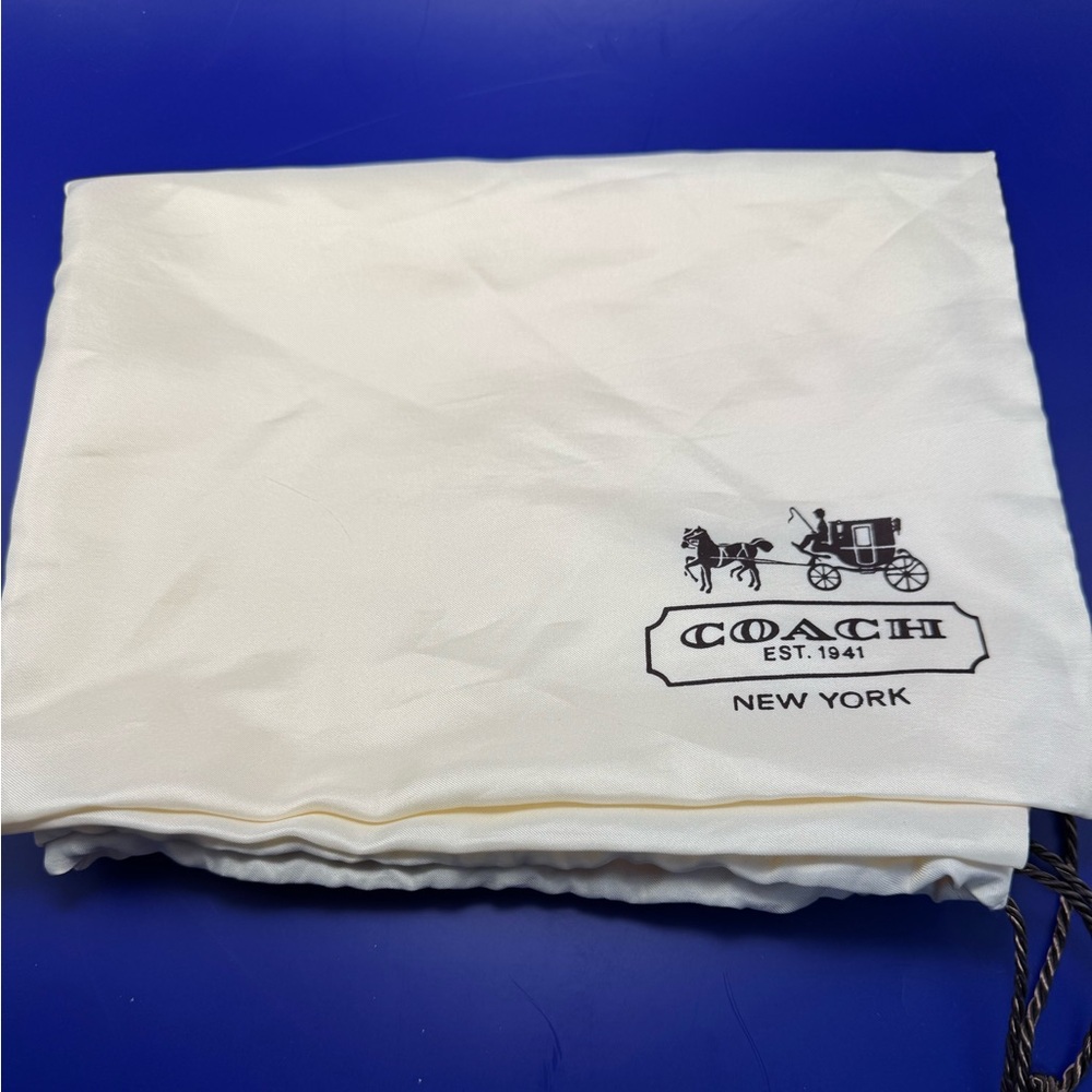 Coach White Dust Bag with Logo